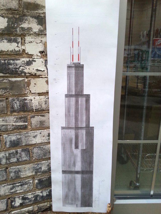 Tom Salazar, 'Hand Drawn Sears Tower'