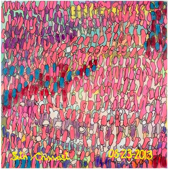 The Abstract Garden with Multicoloured Leaves