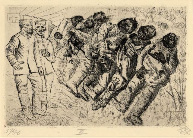 Otto Dix, Gastpte - Templeux-la-Fosse, August 1916 (Gas Victims - Templeux-la-Fosse, August 1916), 1924 [Courtesy of: www.port-magazine.com]