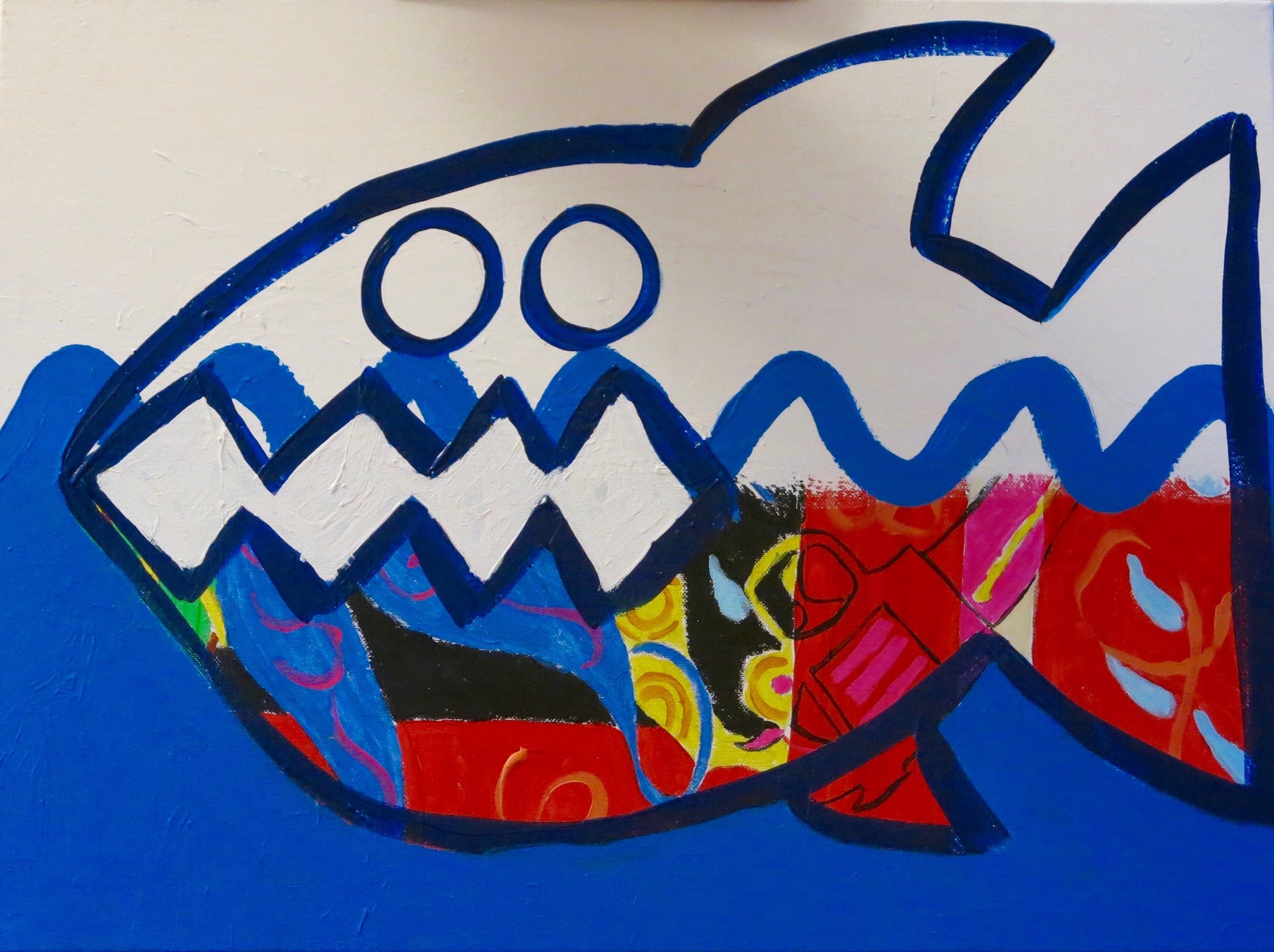 Surfacing Two (triptych) 18- x 24- acrylic on canvas 2017 Spangenberg