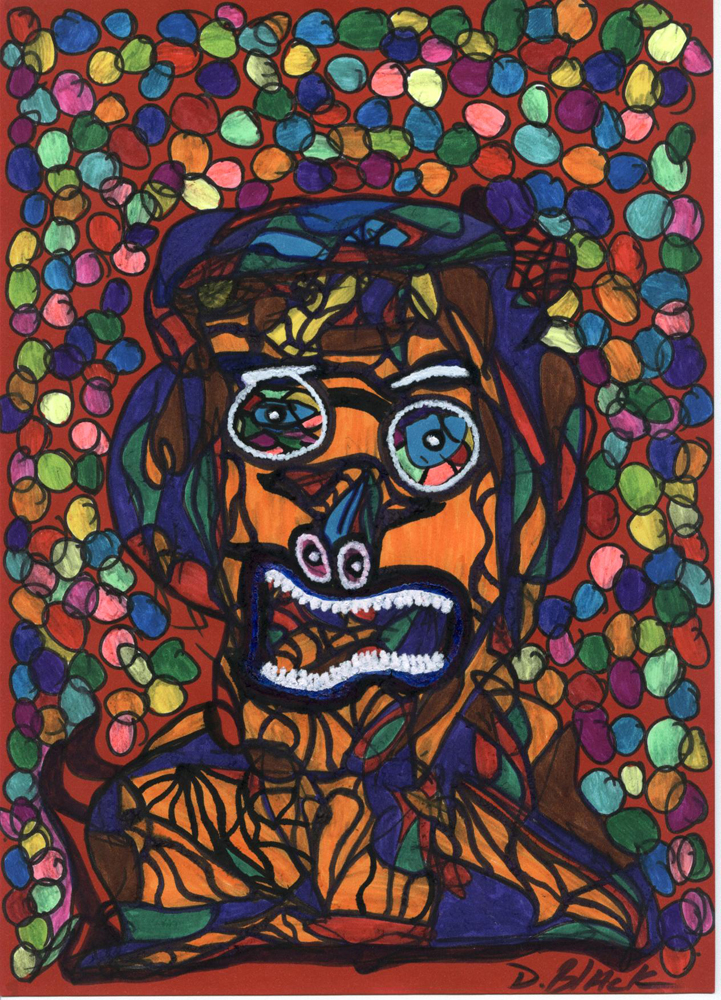 a reallly bad trip Work on paper Pen &amp; Ink drawing (1)